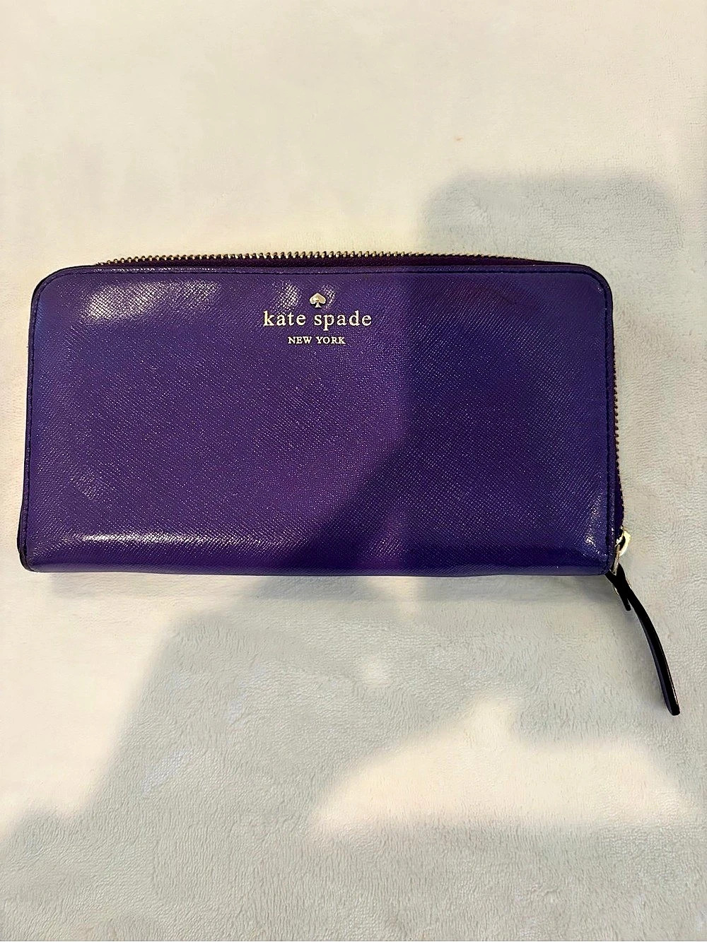 kate spade Zip Around Wallet in Purple